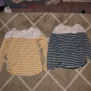 Old navy 3/4 striped shirts